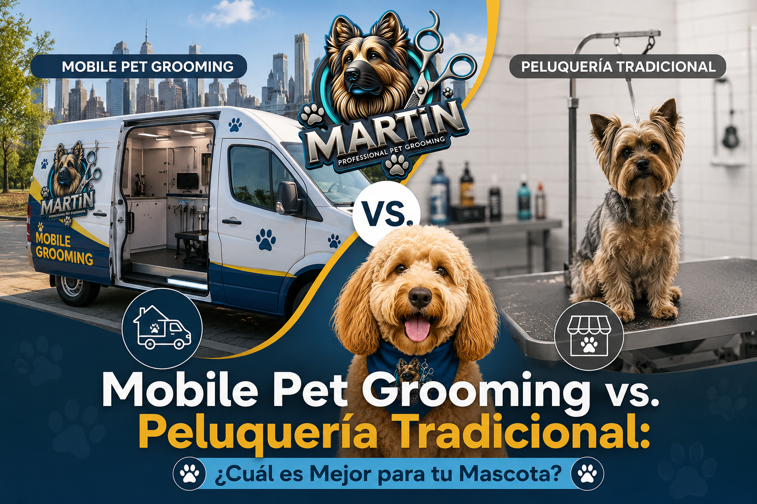 Mobile Pet Grooming vs Peluquería Tradicional